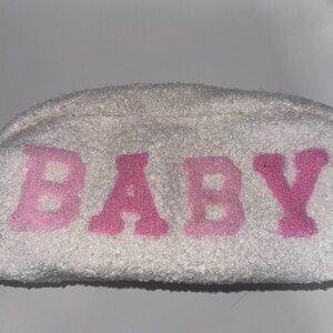 Pink and White Baby Pouch